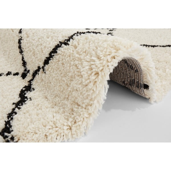 Covor Mint Rugs Hash, ⌀ 120 cm, bej - negru-image-1