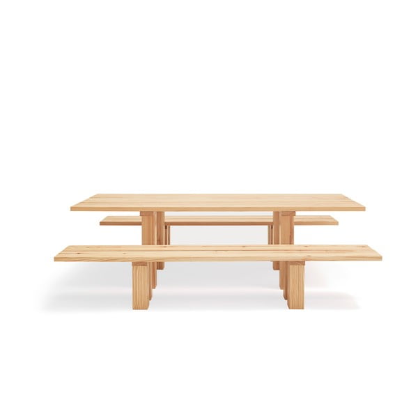 Masă de dining cu blat din lemn de pin 100x260 cm Banda – Teulat-image-4