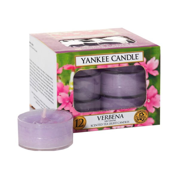 Set 12 lumânări parfumate Yankee Candle Verbena, timp de ardere 4 h
