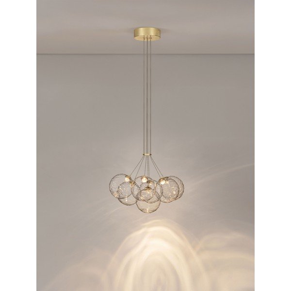 Lustră alămie LED cu intensitate reglabilă din sticlă ø 42 cm Blazik – Nova Luce-image-2