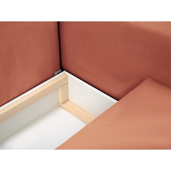 Canapea extensibilă din catifea Mazzini Sofas Azalea, roz-image-1