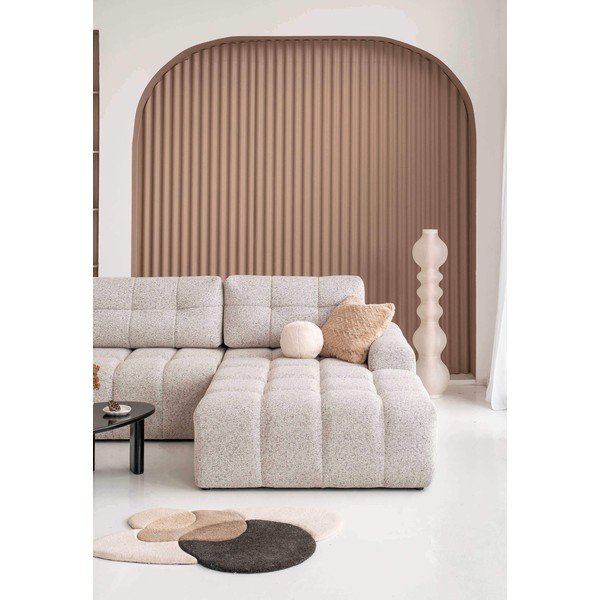 Colțar modular bej extensibil/cu spațiu de depozitare (cu colț pe partea dreaptă) Lulu – Miuform-image-4