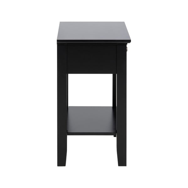 Noptieră cu 1 sertar Actona Linnea, negru-image-1