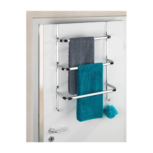 Suport pentru prosoape Wenko Towel Holder Chrome, 21 x 54 cm, argintiu-image-4
