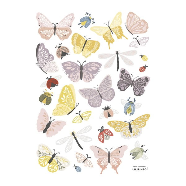 Folie cu stickere 30x42 cm Butterflies & Insects – Lilipinso