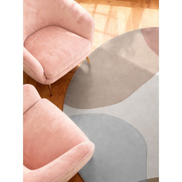 Covor bej țesut manual rotund din lână ø 200 cm Hackney Clarissa – Ted Baker-image-4