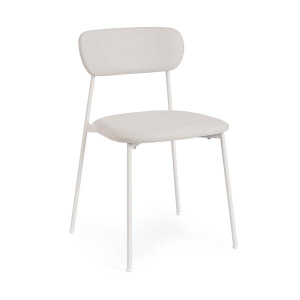 Scaun de dining alb tapițat Inka – Yes Everyday