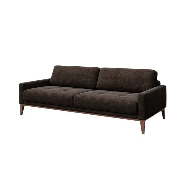 Canapea MESONICA Musso Tufted, maro închis, 210 cm-image-1