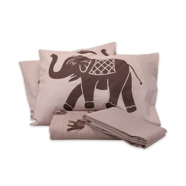 Set cuvertură, fețe de pernă și cearșaf din bumbac Fil, 200 x 235 cm-image-3