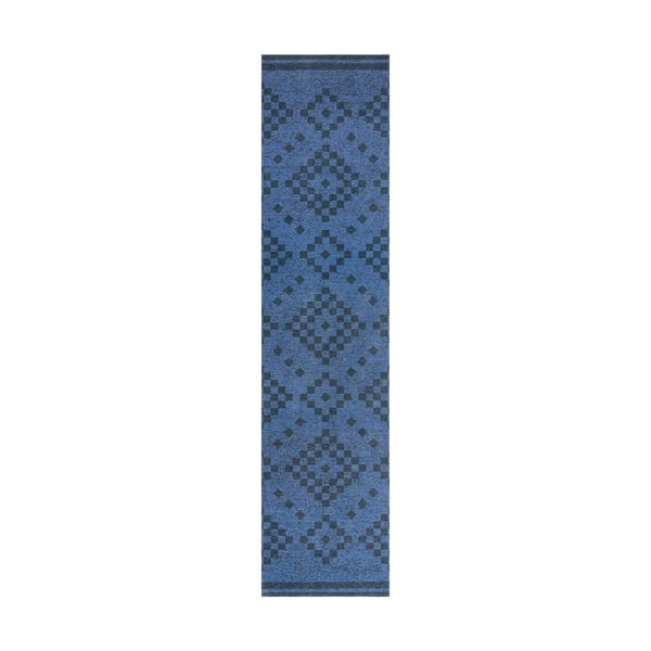 Covor tip traversă albastru închis lavabil 57x230 cm MATCH EVE  – Flair Rugs