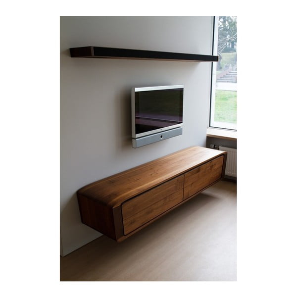Comodă TV, din lemn de stejar masiv, Javorina Hang-image-1