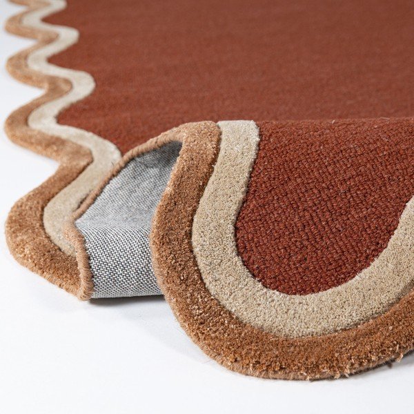 Covor teracotă țesut manual din amestesc de lână 120x170 cm Rivo Wool – Flair Rugs-image-2