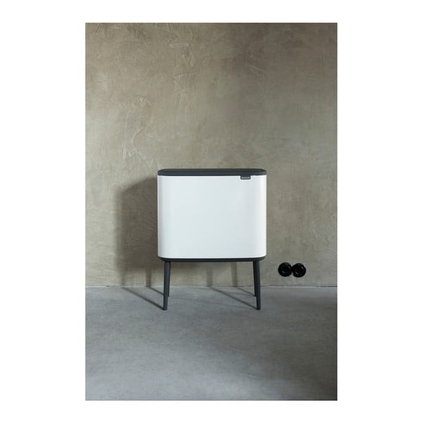 Coș de gunoi alb de reciclat/cu senzori de atingere din oțel 33 l Bo Touch Bin – Brabantia-image-3