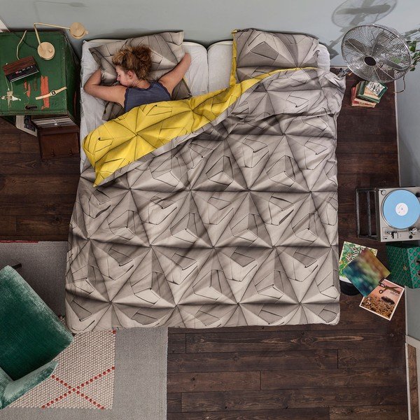 Lenjerie de pat Snurk Monogami Yellow 200 x 200 cm-image-2