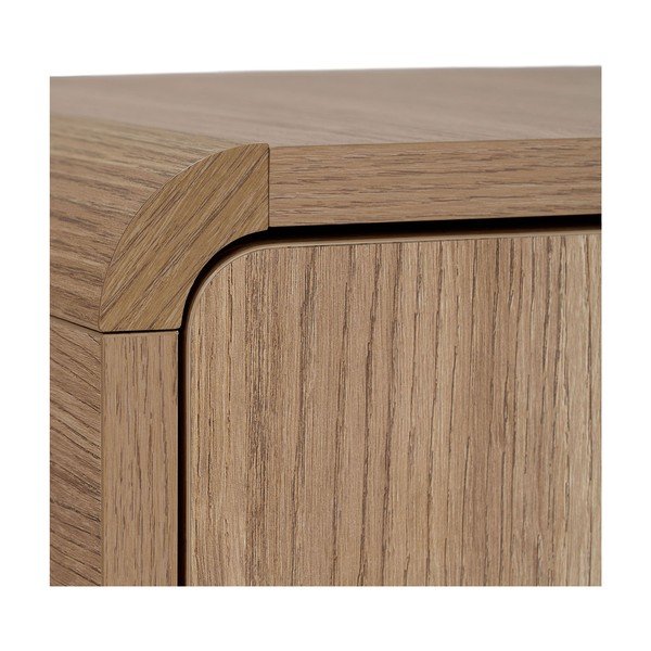Comodă TV în culoare naturală deschisă cu aspect de lemn de stejar 180x52x34 cm Mirel – Nordure-image-4