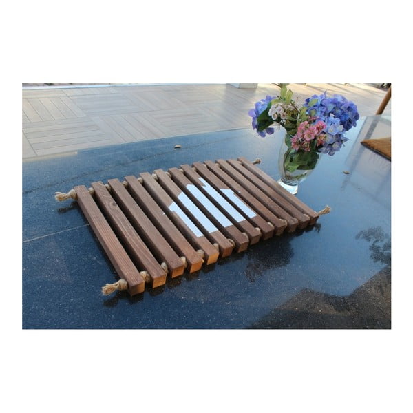 Preș/suport din lemn Doormat Woodie, 64 x 40 cm-image-1