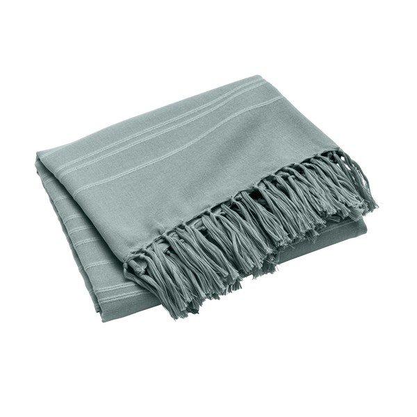 Cuvertură verde din bumbac 125x150 cm Lilia – douceur d'intérieur