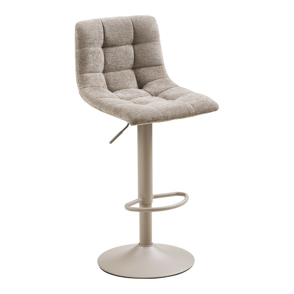 Scaune de bar gri-deschis cu înălțime ajustabilă/rotative 2 buc. tapițate (înălțime șezut 63 cm) Middelfart – House Nordic