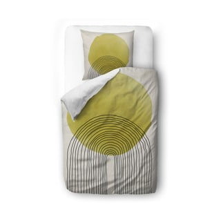 Lenjerie de pat din bumbac satinat Butter Kings Rising Sun, 135 x 200 cm, bej - galben