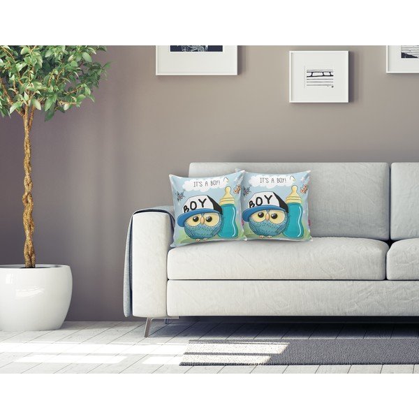 Față de pernă pentru copii 43x43 cm Boy Owl – Mila Home-image-1