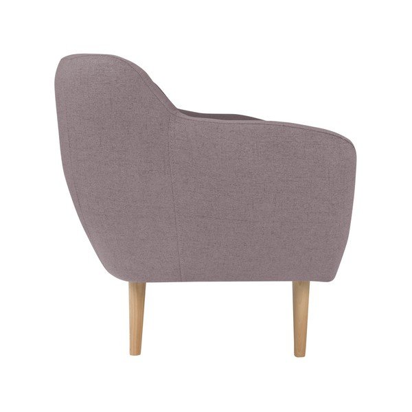 Canapea cu 3 locuri și picioare de culoare deschisă Mazzini Sofas Sicile, roz-image-3