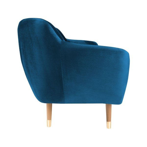 Canapea cu tapițerie din catifea Mazzini Sofas Benito, albastru, 188 cm-image-3