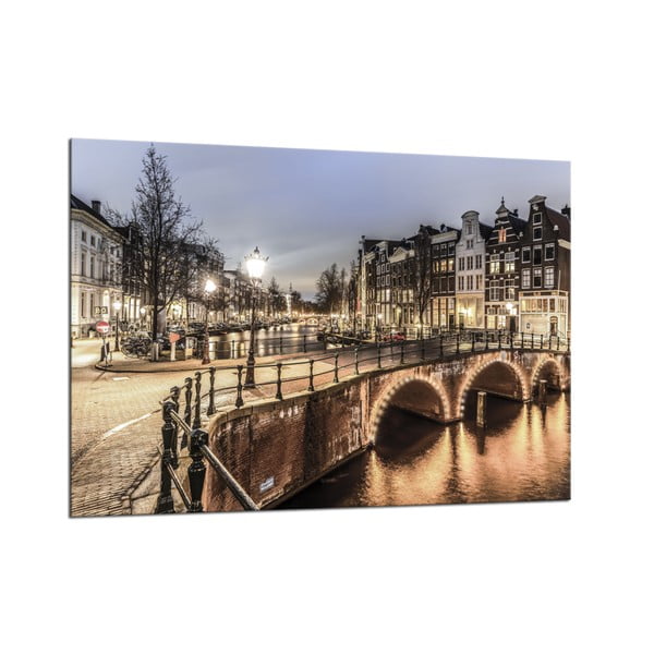 Tablou Styler Glasspik Amsterdam City, 70 x 100 cm