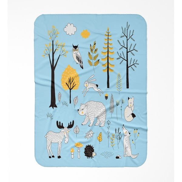Pătură pentru copii OYO Kids Animals And Nature, 120 x 160 cm