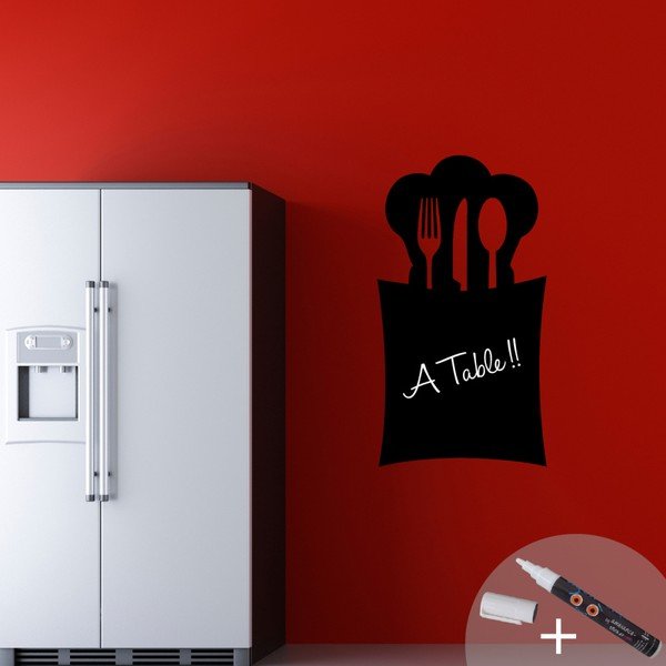 Set autocolant tip tăbliță de scris și marker Ambience Chef's Hat-image-1