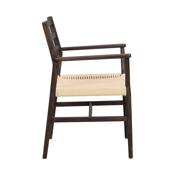 Scaun de dining natural /maro închis Harlan – Rowico-image-3