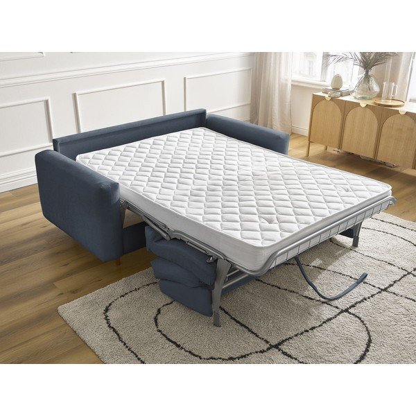 Canapea albastru-închis pentru dormitul zilnic/extensibilă 220 cm Cocoone – Bobochic Paris-image-1
