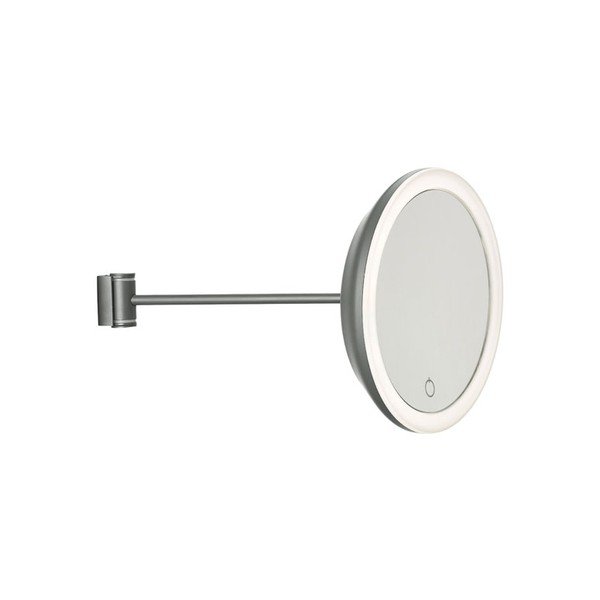 Oglindă cosmetică de perete Zone Eve, ø 17,5 cm, gri