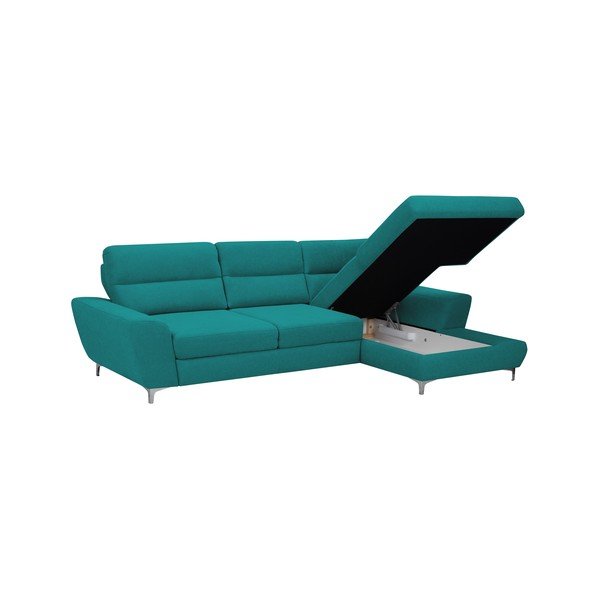 Canapea extensibilă Windsor & Co Sofas Omega, turcoaz, partea dreaptă-image-4