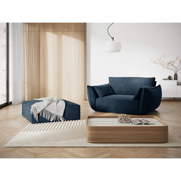 Taburet albastru închis Vanda – Mazzini Sofas-image-1