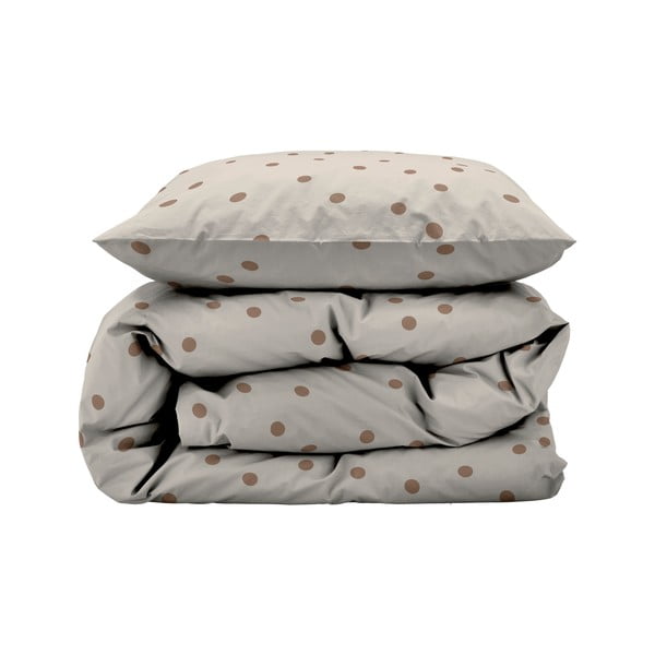 Lenjerie de pat maro din bumbac satinat pentru pat de o persoană 140x200 cm Solaris – Södahl-image-2