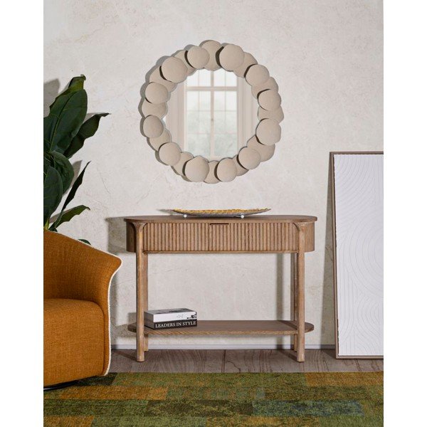 Masă consolă în culoare naturală din lemn de brad 40x110 cm Gothenburg – Mauro Ferretti-image-1