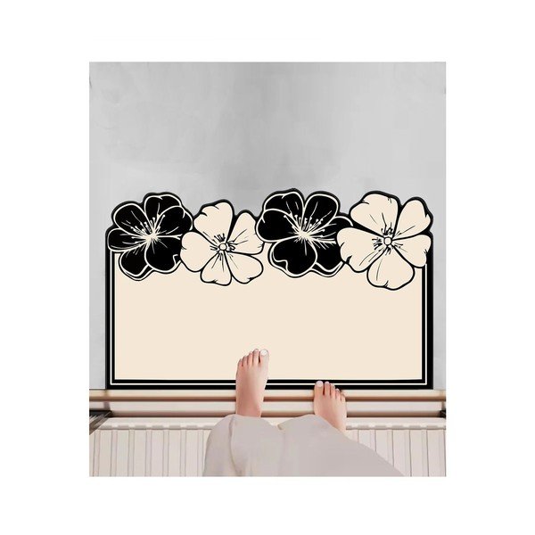 Covoraș de baie negru/crem 60x100 cm Morpho – Foutastic-image-2