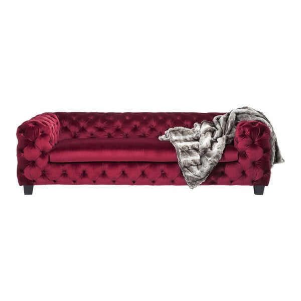 Canapea cu 3 locuri Kare Design My Desire, roșu rubin