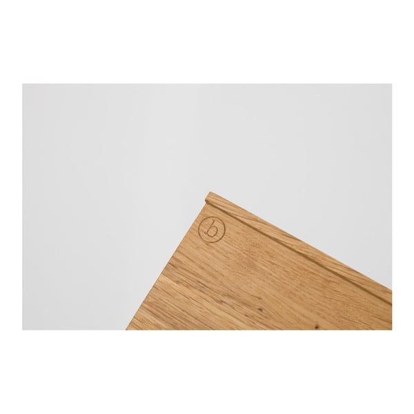 Suport pentru discuri, din lemn de stejar das kleine b Vinyl, 26 x 35 cm-image-2