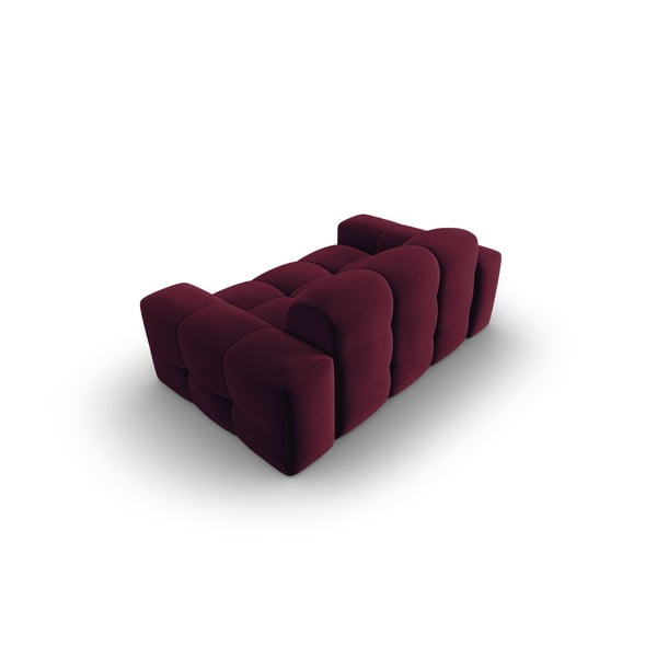Canapea burgundy cu tapițerie din catifea 156 cm Kendal – Micadoni Home-image-4