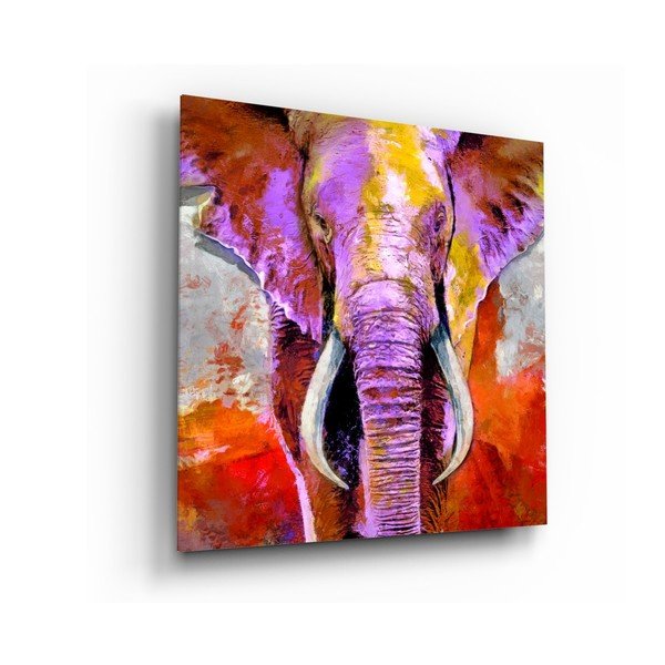 Tablou din sticlă Insigne Revenge of the Elephant, 40 x 40 cm