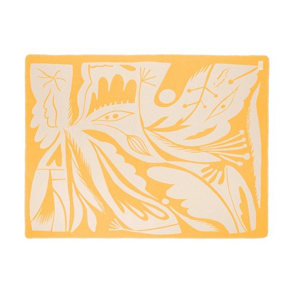 Pătură galbenă 165x200 cm Lino – noo.ma