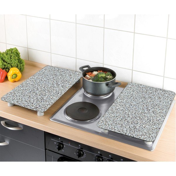 Set 2 protecții din sticlă pentru aragaz Wenko Granite, 52 x 30 cm-image-2