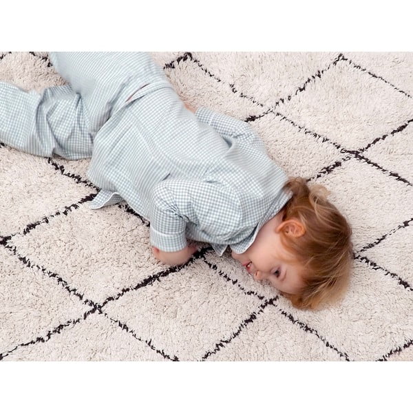 Covor crem lavabil/țesut manual din bumbac 70x100 cm Mini Bereber – Lorena Canals-image-4