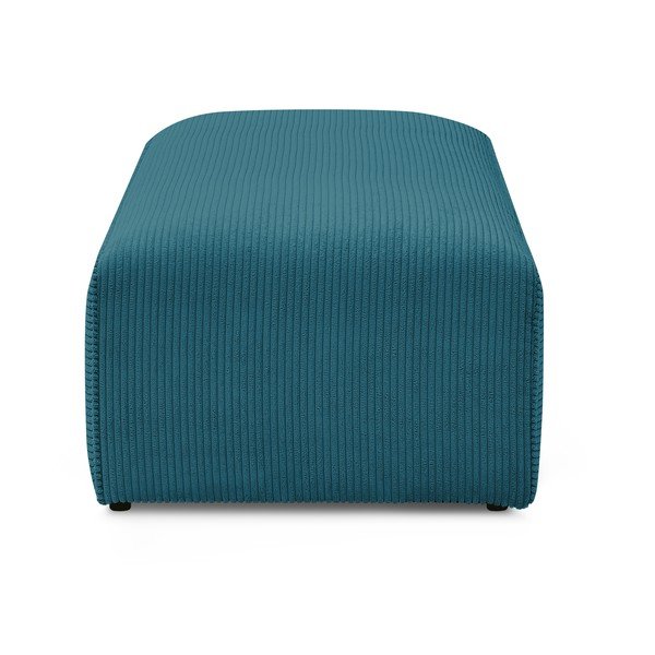 Taburet modular albastru închis cu tapițerie din catifea reiată Megeve – Bobochic Paris-image-3