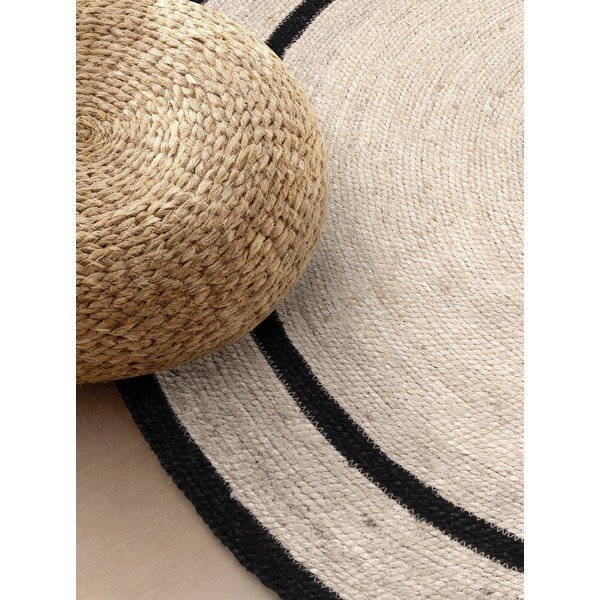Covor în culoare naturală deschisă reversibil/țesut manual rotund din iută ø 200 cm Lina – Hanse Home-image-2