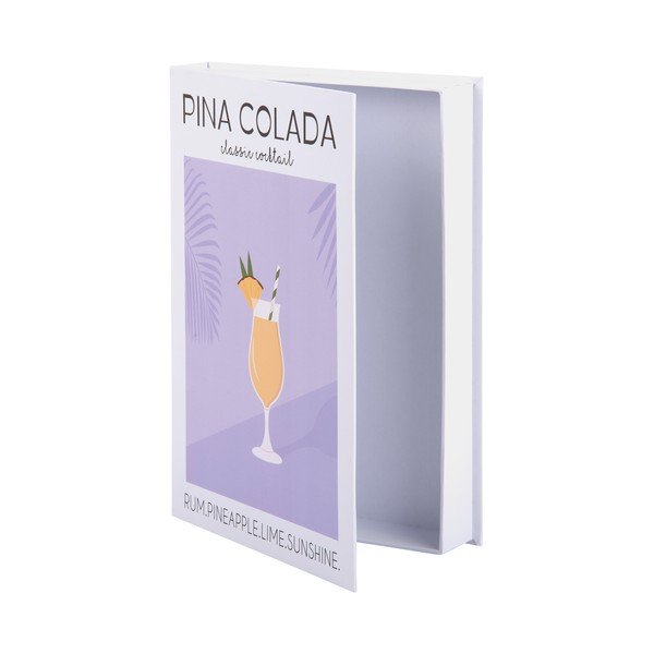 Cutie de depozitare albă/mov din hârtie decorativă 18x4x25 cm Pina Colada – PT LIVING