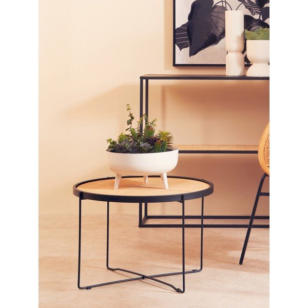 Măsuță de cafea în culoare naturală rotundă din ratan ø 60 cm Depok – Premier Housewares-image-2