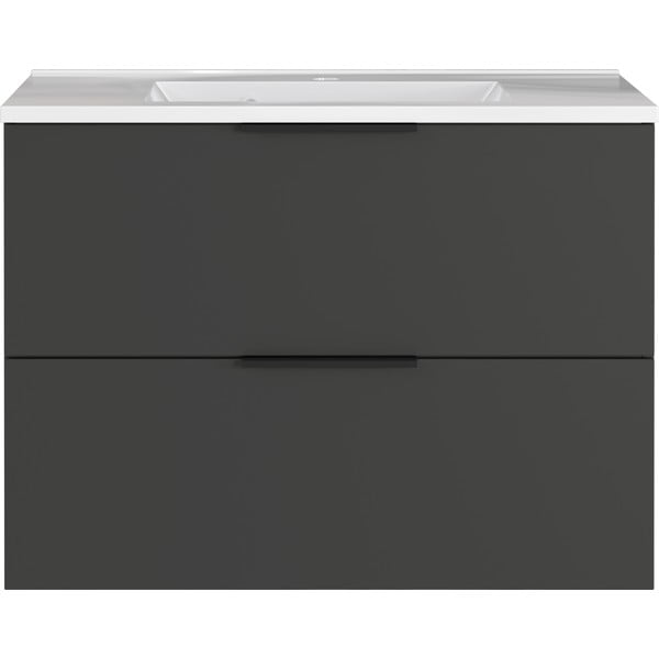 Dulap de perete cu chiuvetă gri antracit 81x61 cm Crandon - Germania