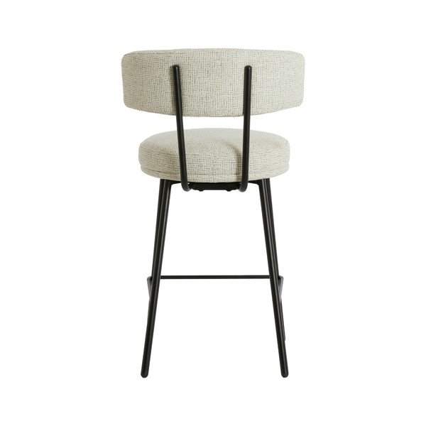 Scaun de bar crem tapițat Harvie – Light & Living-image-3